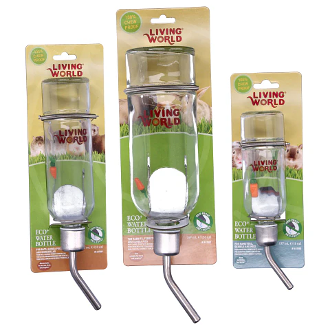 Bebedero Botella Vidrio Living World