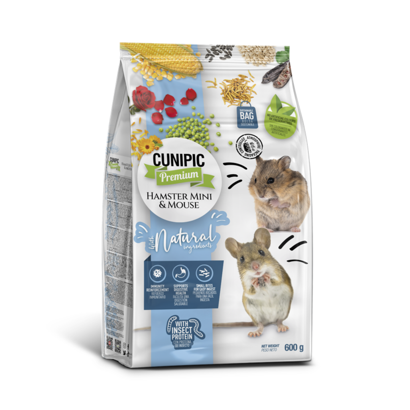 CUNIPIC HAMSTER MINI & RATÓN PREMIUM 600 GR 1