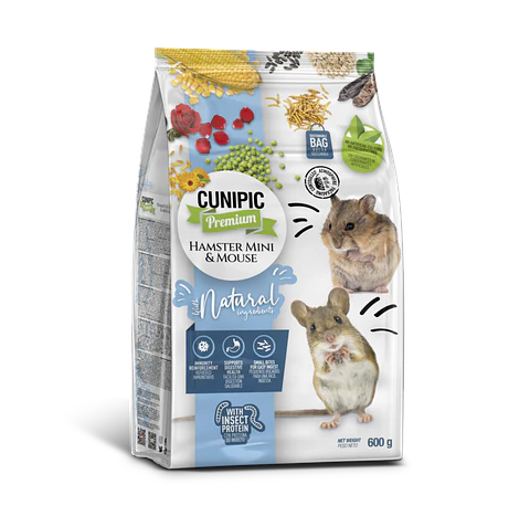 CUNIPIC HAMSTER MINI & RATÓN PREMIUM 600 GR