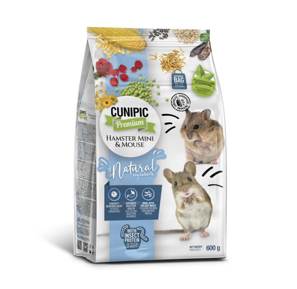 CUNIPIC HAMSTER MINI & RATÓN PREMIUM 600 GR 1