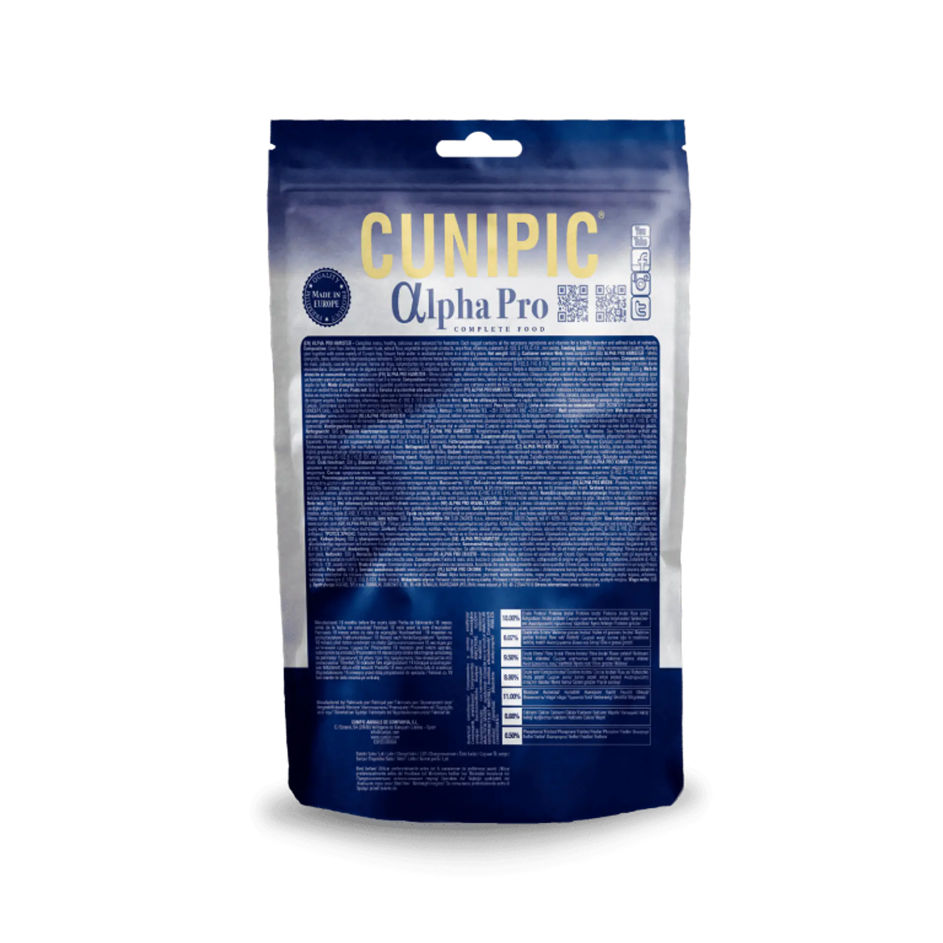 CUNIPIC ALPHA PRO HAMSTER 500 GR 2