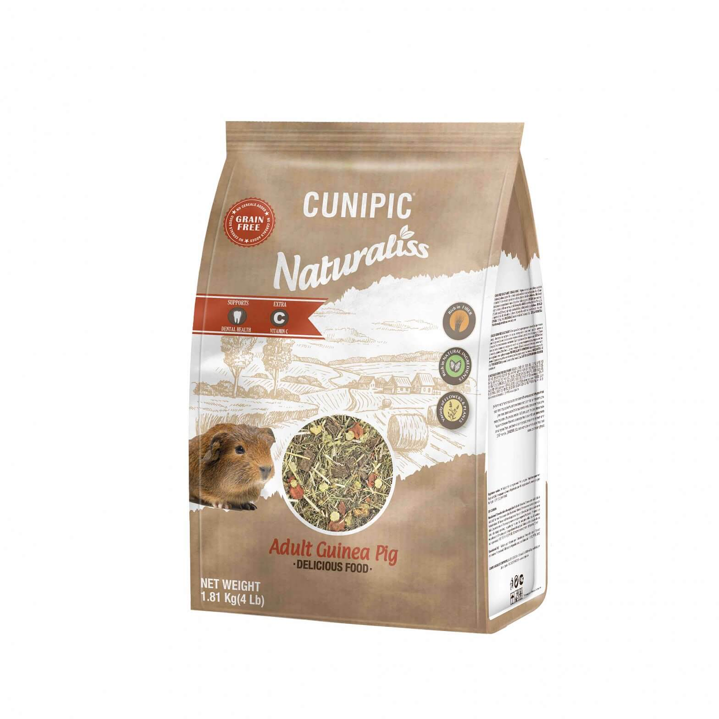 CUNIPIC NATURALISS GRAIN FREE COBAYA ADULTA 1,81 KG 1