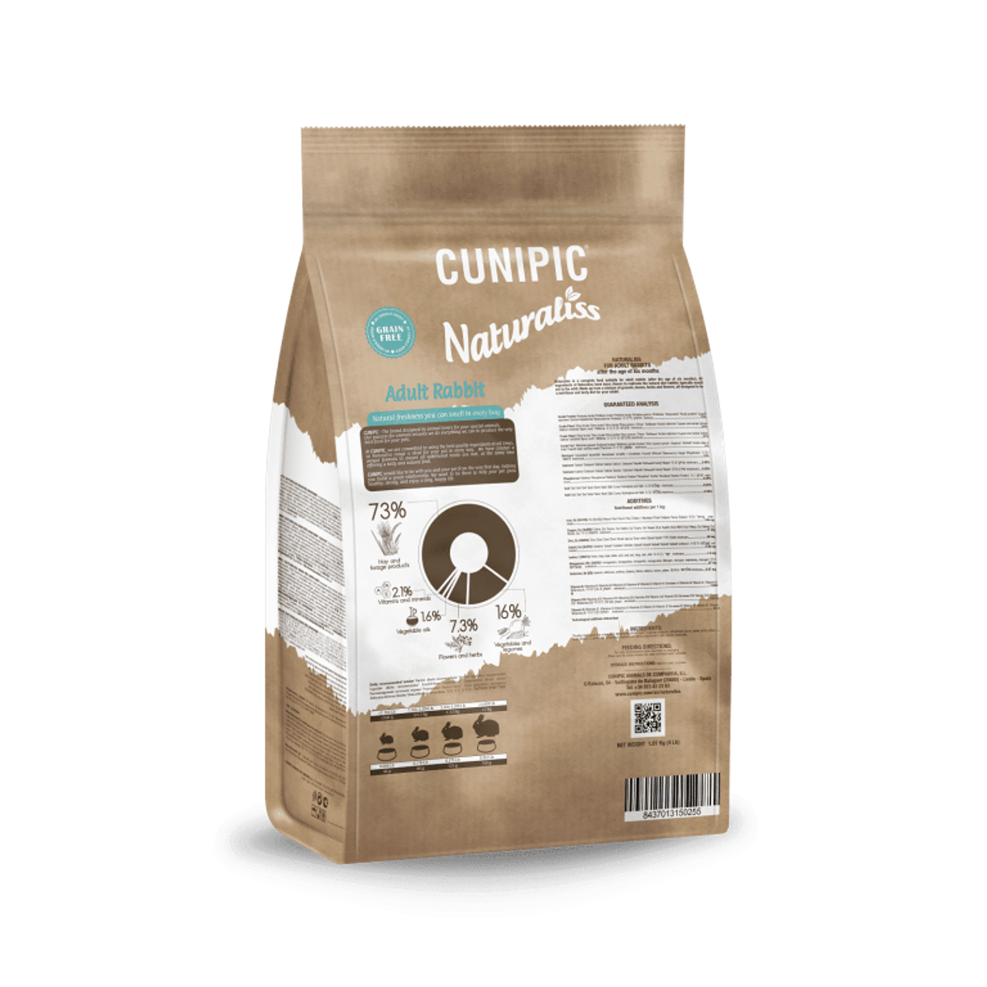 CUNIPIC NATURALISS GRAIN FREE CONEJO ADULTO 2