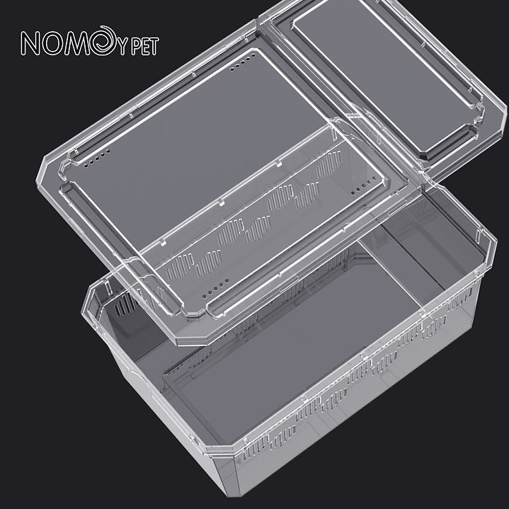 Caja de cría para reptiles transparente y apilable 2