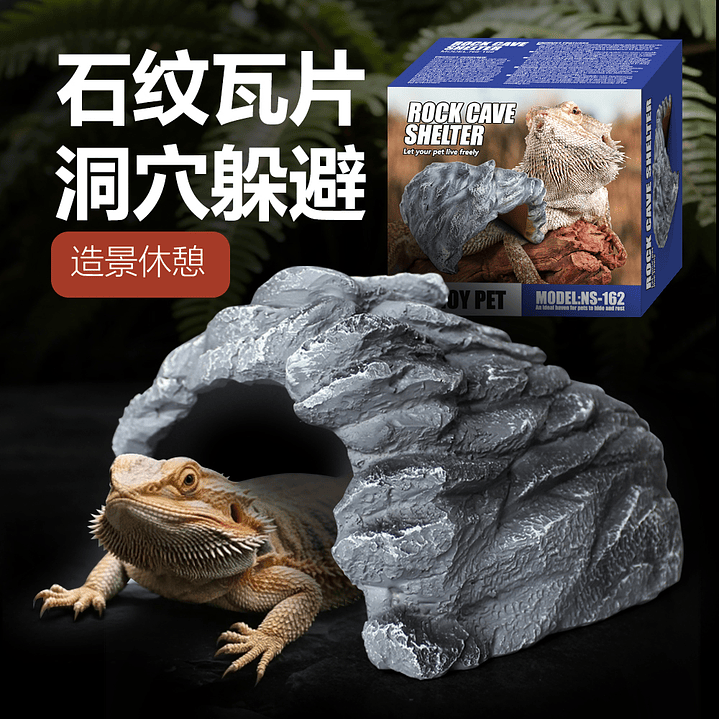 Escondite cueva roca gris 4