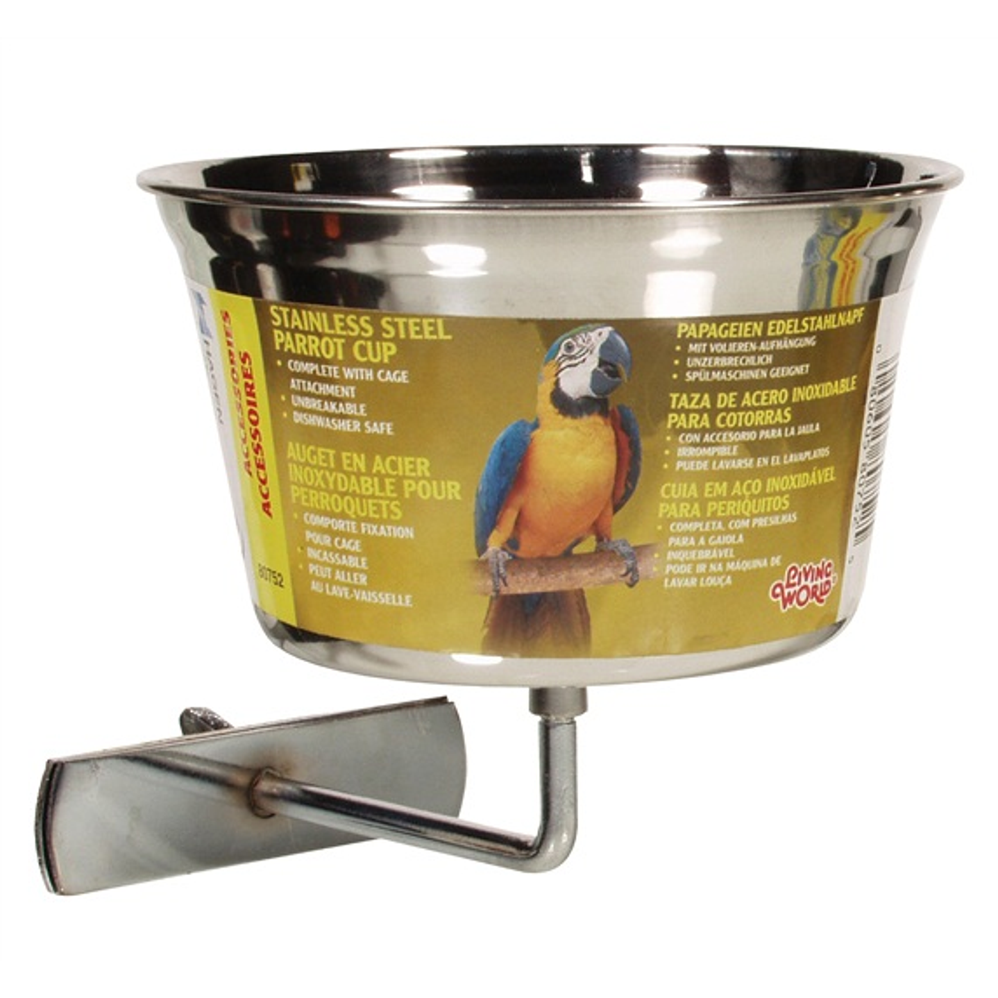 Comedero grande acero inoxidable Loros 1