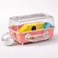 Jaula De Hamster 49x30x23cm Con Bebedero Y Rueda Rosa - Miniatura 1