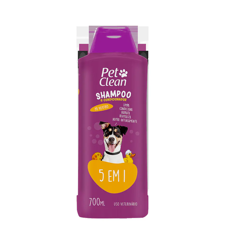 Shampoo Acondicionador 5 en 1 PetClean 700ml para Perros 1