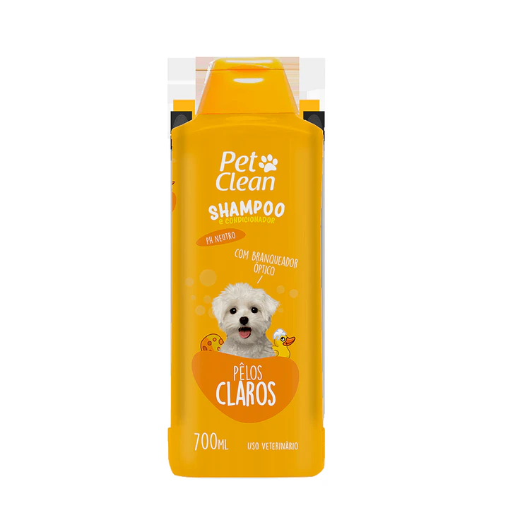 Shampoo Acondicionador Pelos Claros 700ml PetClean Perros 1