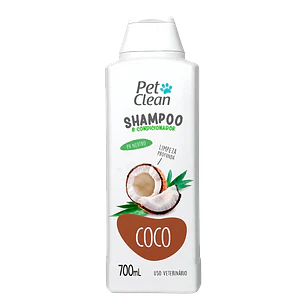 Shampoo Acondicionador Coco 700ml Perros Gatos PetClean