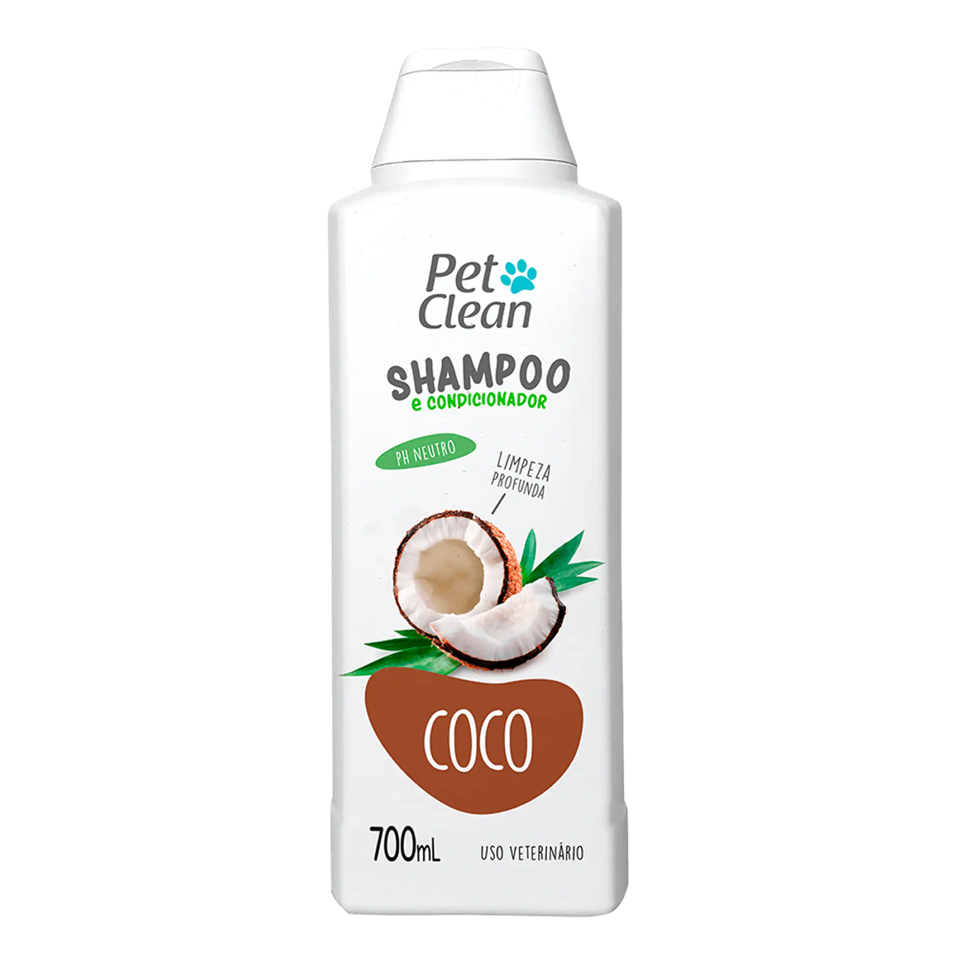 Shampoo Acondicionador Coco 700ml Perros Gatos PetClean 1