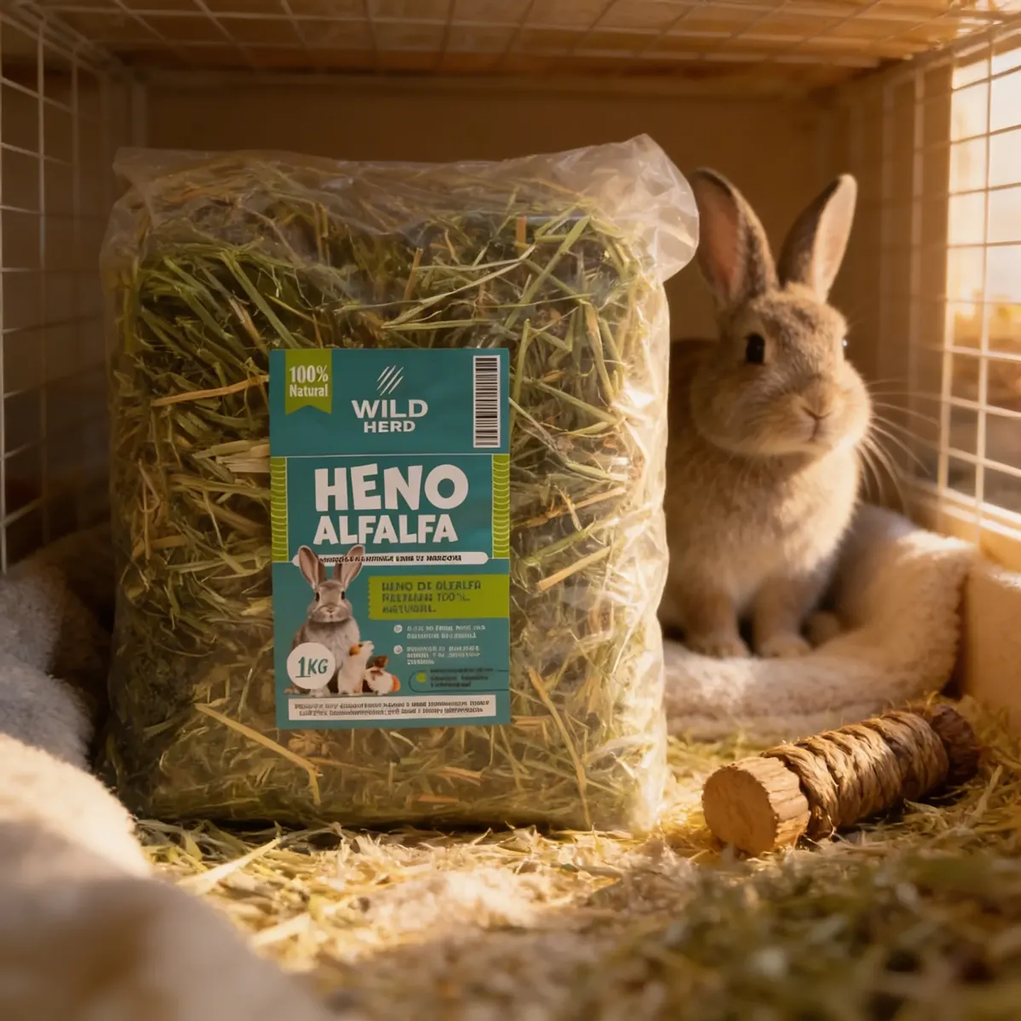 Heno Alfalfa Premium Wild Herd 1kg 3