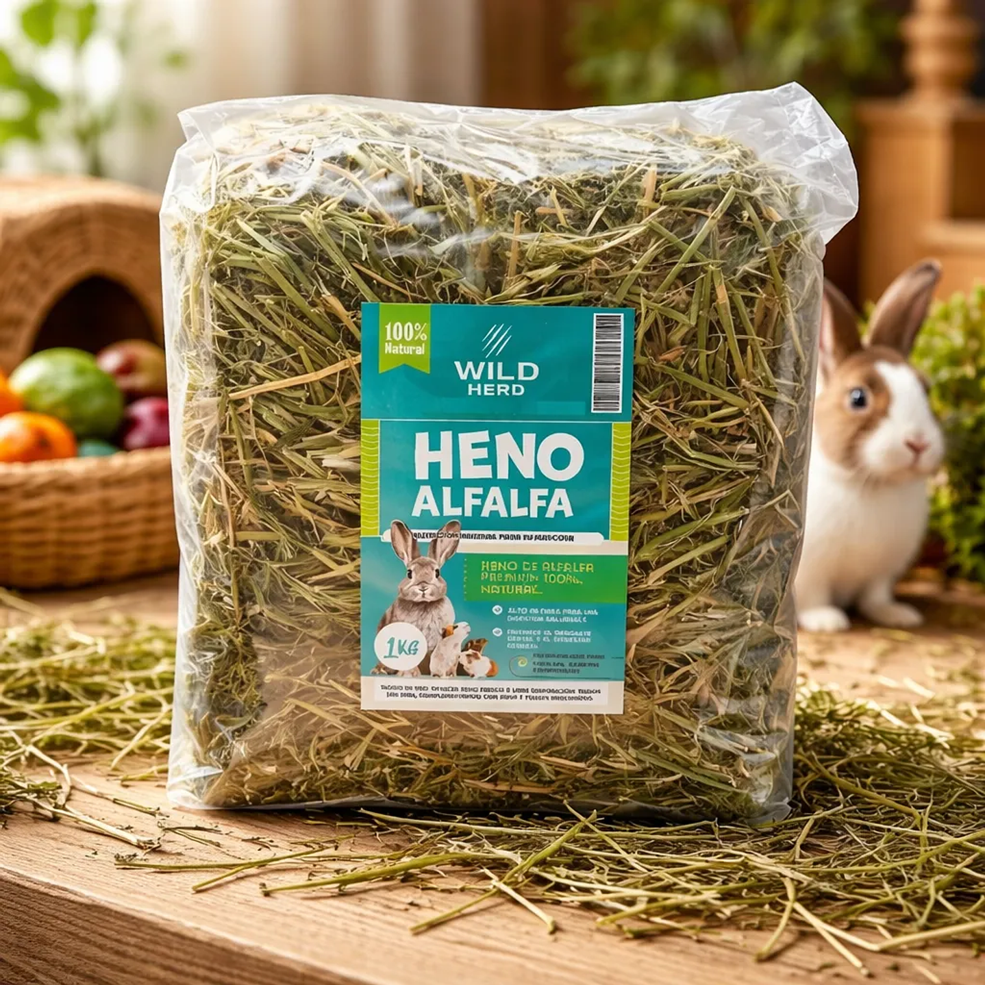 Heno Alfalfa Premium Wild Herd 1kg 4