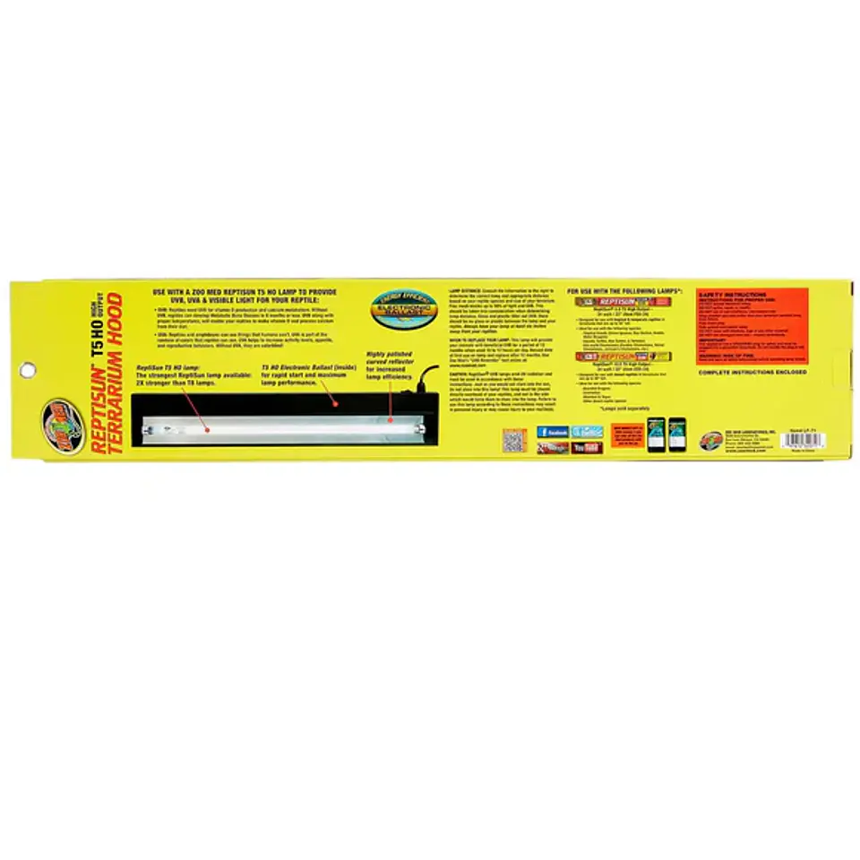 Campana para terrario de reptiles de alto rendimiento Zoo Med ReptiSun T5 HO 2