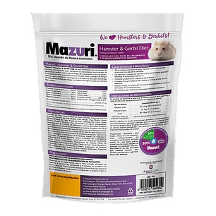 Mazuri Hamsters y Jerbos 350 gramos