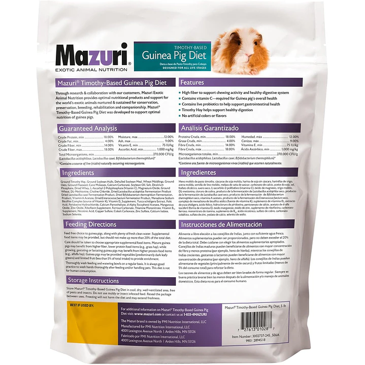 Alimento pellet Mazuri Cuy  3