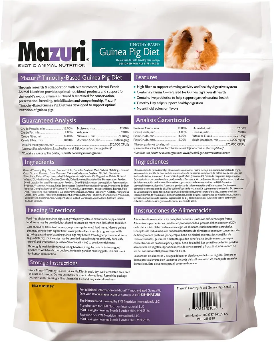 Alimento pellet Mazuri Cuy  3