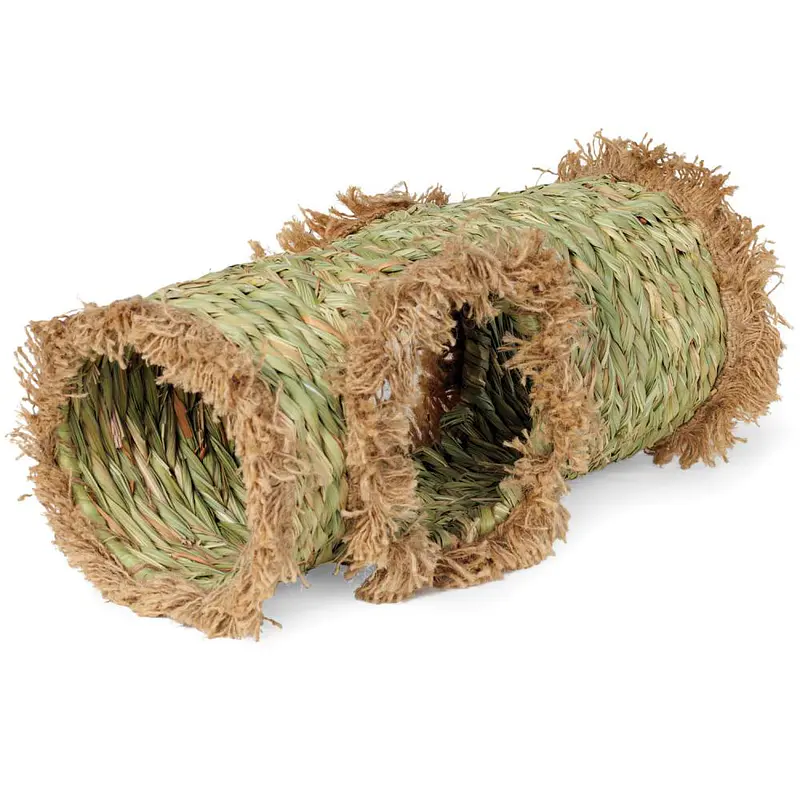 Túnel de pasto natural para pequeñas mascotas