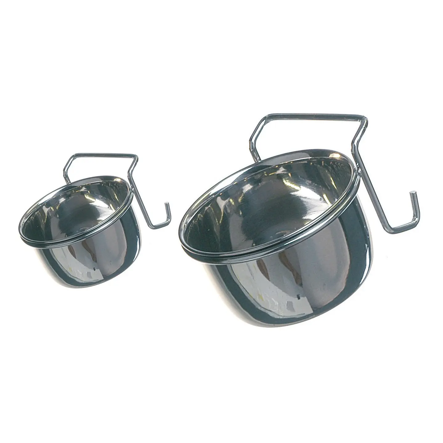 Comedero acero inoxidable con ganchos 2