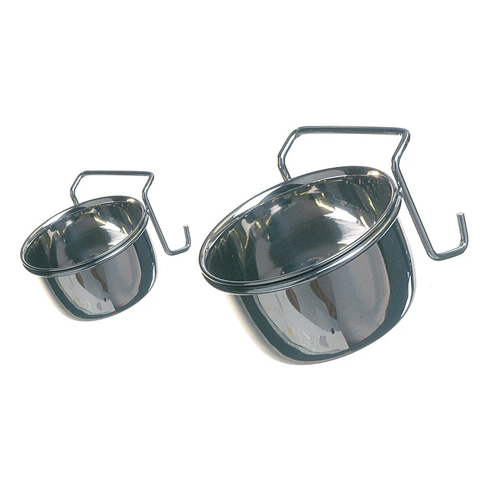 Comedero acero inoxidable con ganchos 2