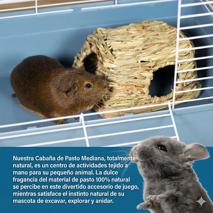 Refugio Cabaña de Pasto para Pequeños Animales  8