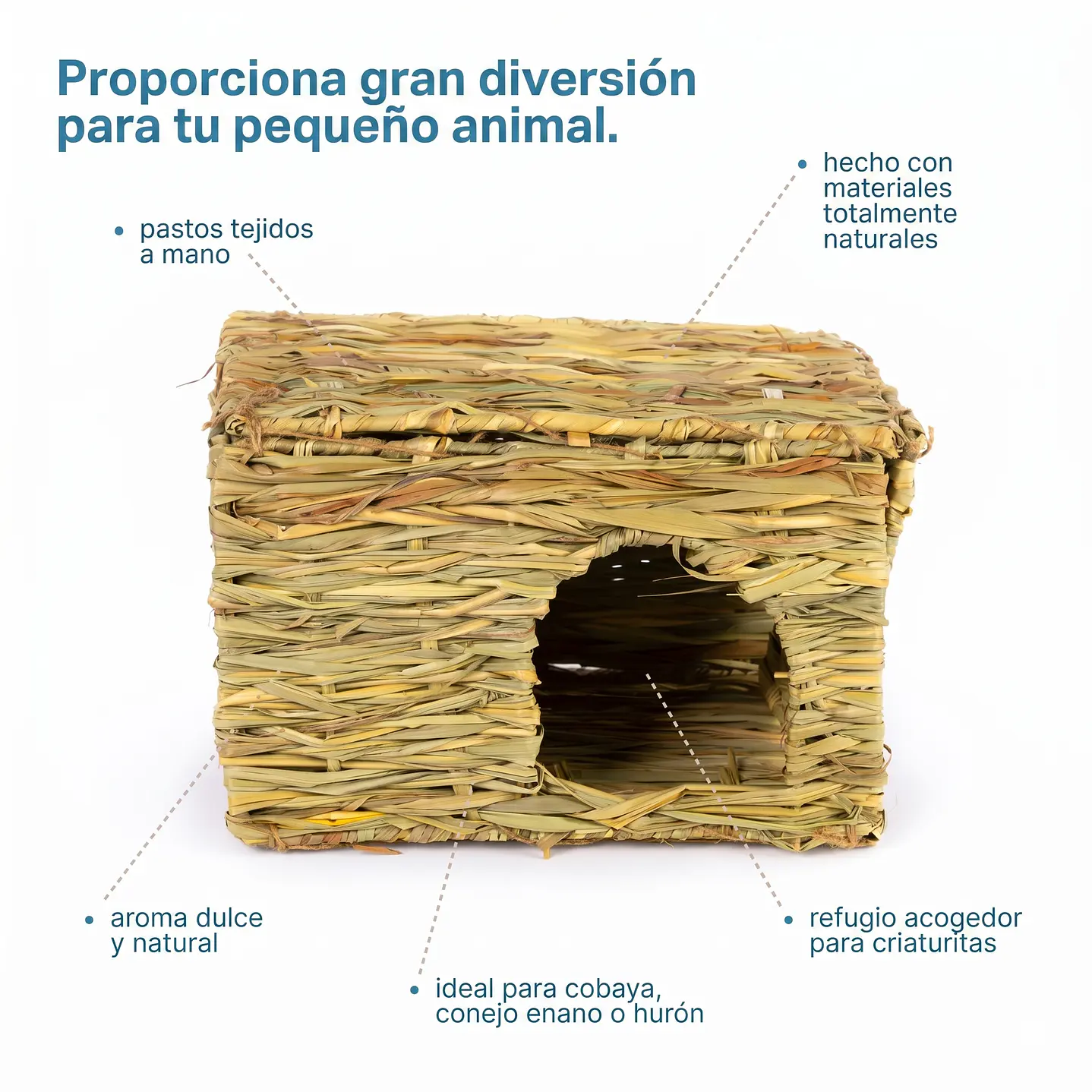 Refugio Cabaña de Pasto para Pequeños Animales  15