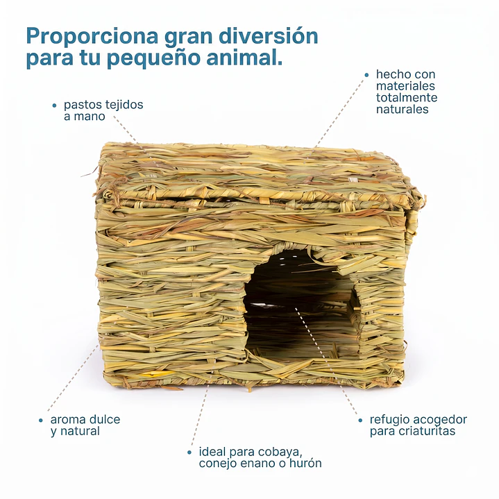 Refugio Cabaña de Pasto para Pequeños Animales  15
