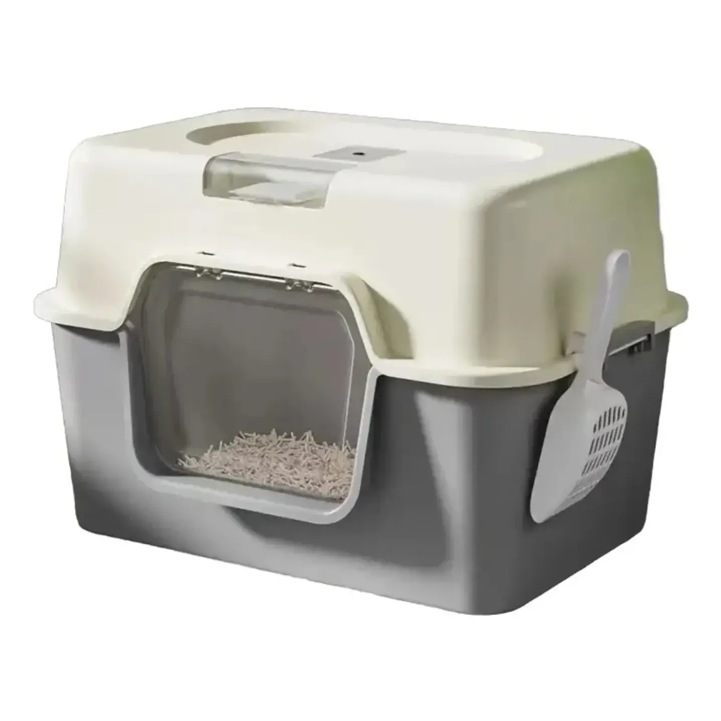 Arenero Gatos 2 en 1 Grande 52cm sin Olores con Pala 2