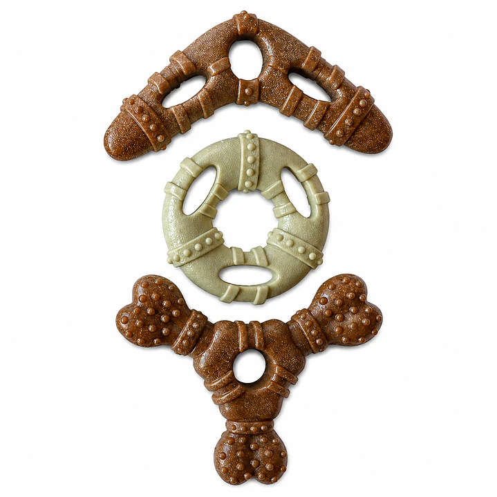 Set 3 mordedores para perro Stay Wild bambú resistente 2