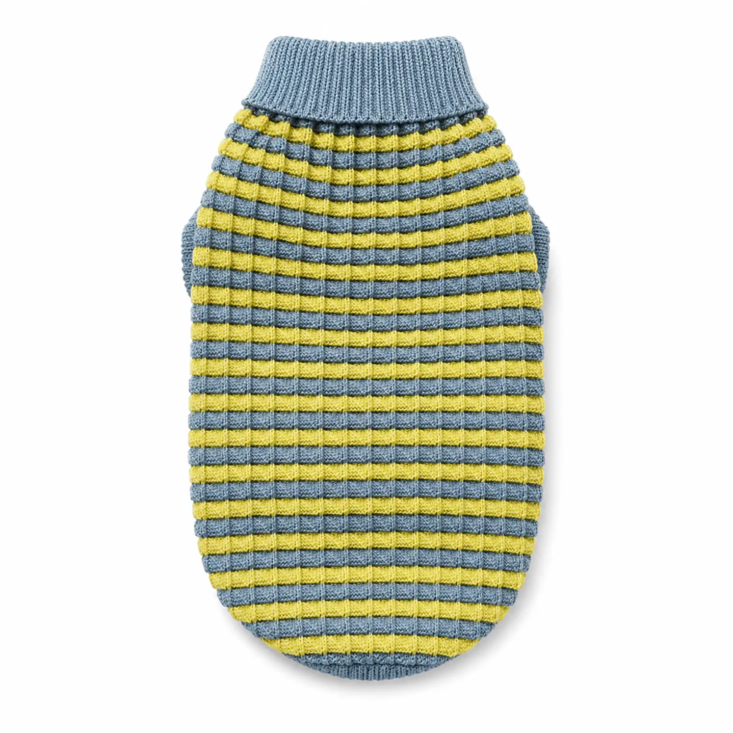 Sueter tejido mascota azul-amarillo 3