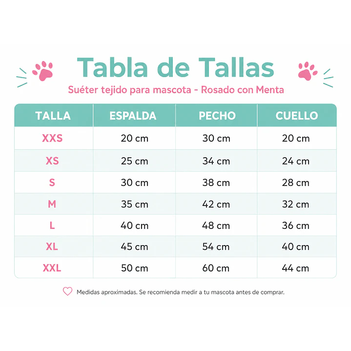 Sueter tejido mascota verde rosa 4