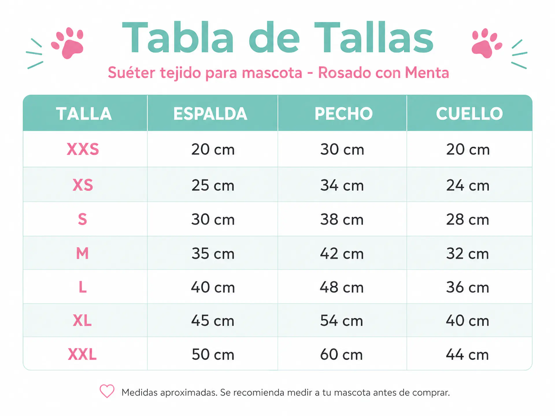 Sueter tejido mascota verde rosa 4
