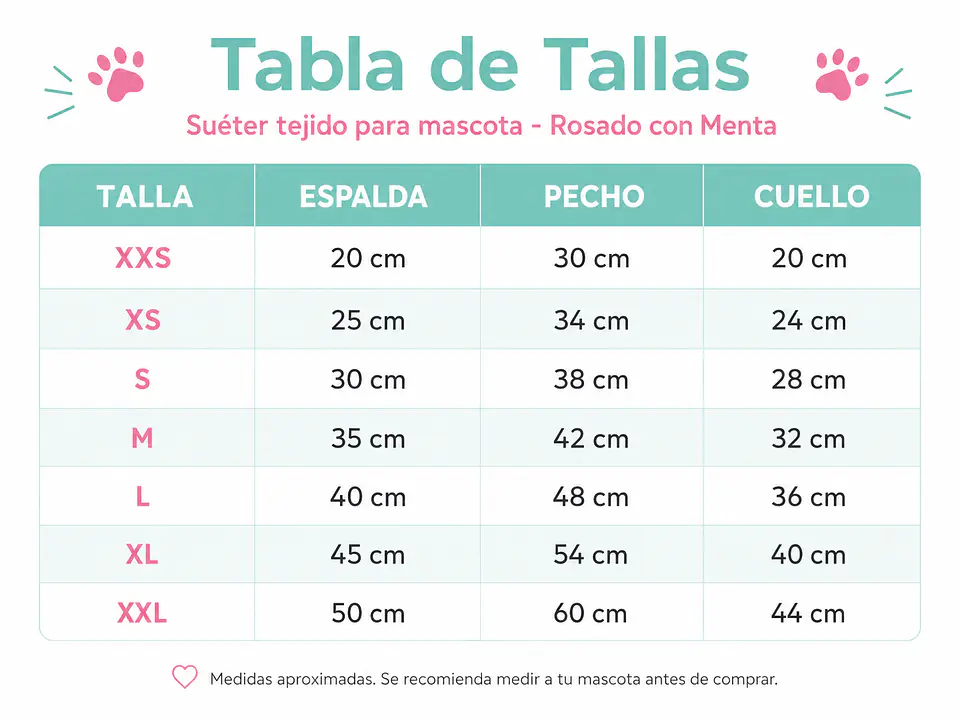 Sueter tejido mascota verde rosa 4