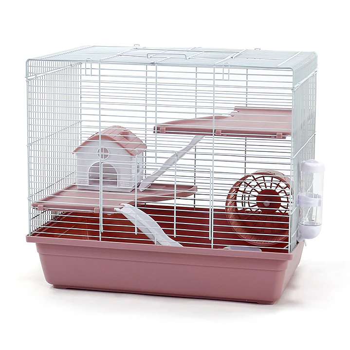 Jaula para Hámster de 2 Pisos H4702 – Equipada con Rueda, Casa y Accesorios 2