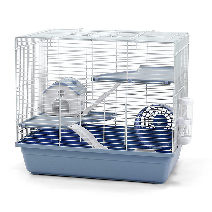 Jaula para Hámster de 2 Pisos H4702 – Equipada con Rueda, Casa y Accesorios 3