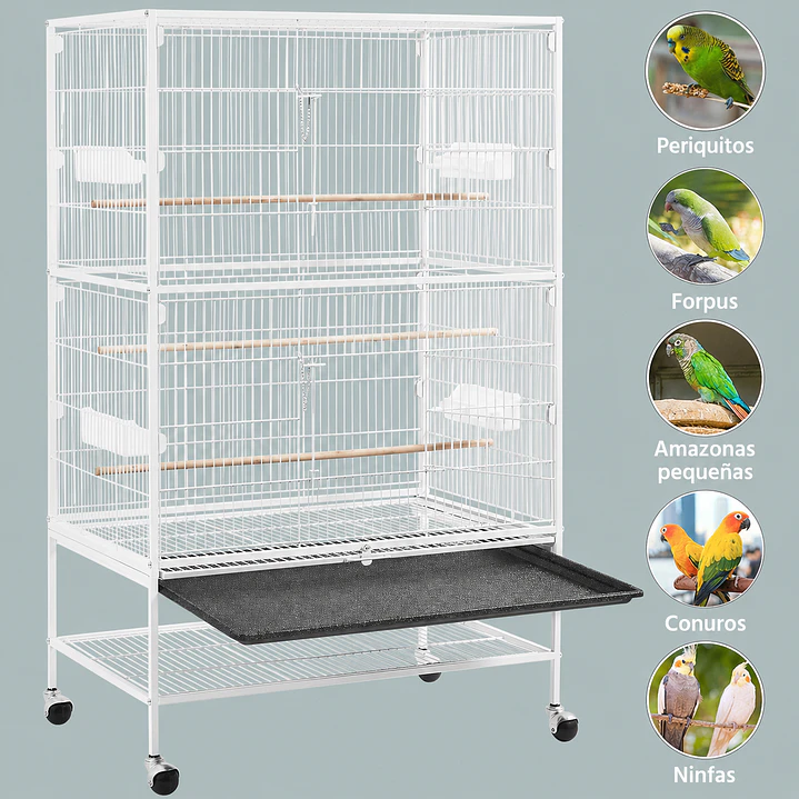 A33 Jaula para Pinzón, Periquito y Cacatúa – 79 x 52 x 130,5 cm 4