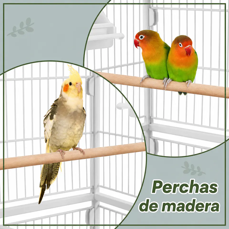 A33 Jaula para Pinzón, Periquito y Cacatúa – 79 x 52 x 130,5 cm 7