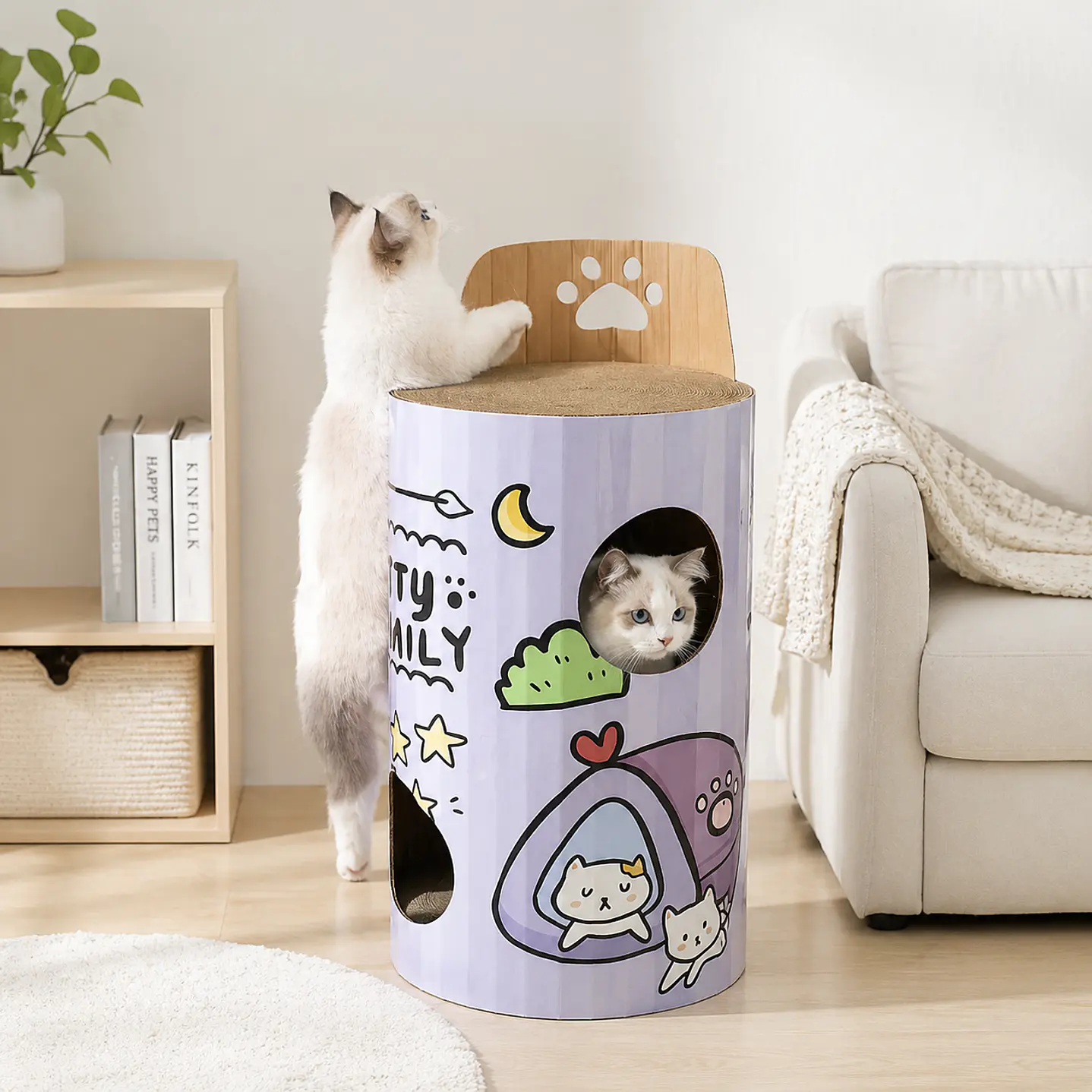 Rascador de cartón 3 pisos 8