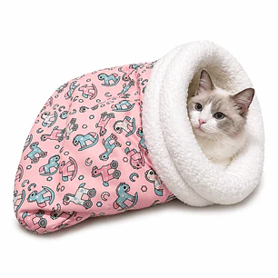 Saco cama para gato y mascotas pequeñas – Interior chiporro