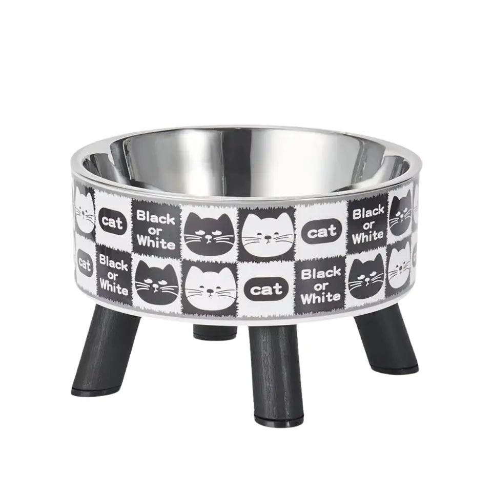 Plato elevado para gato – Acero inoxidable 450 ml 2