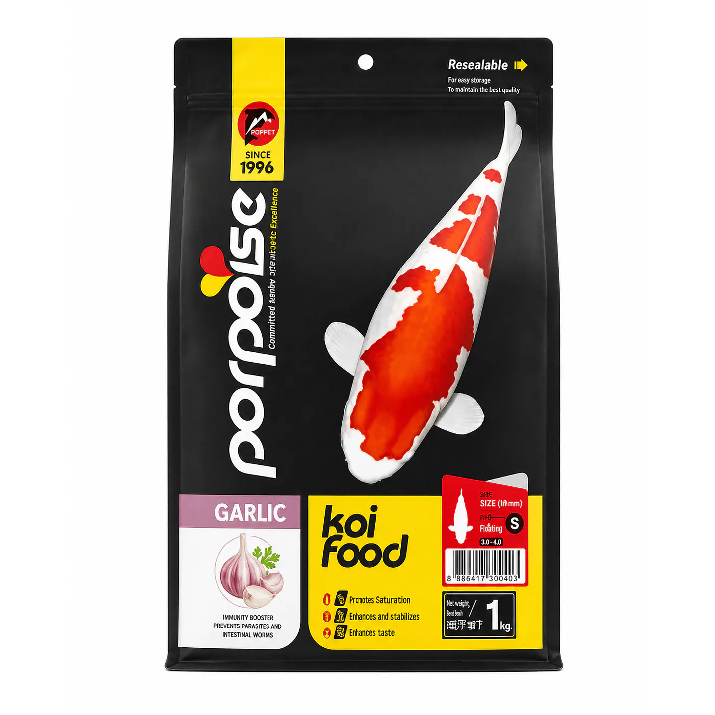 Alimento Koi Granulado 1 kg con ajo S 1