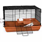 jaula roedores 47x30x30 con bebedero comedeor repisa y escalera - Miniatura 1