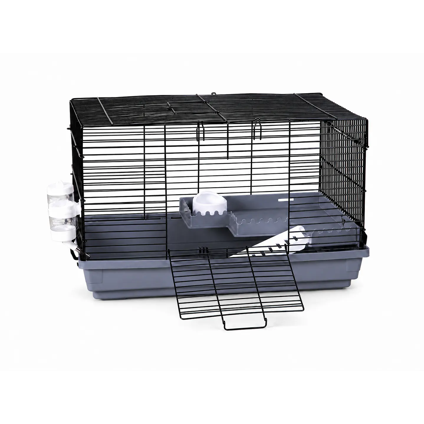 jaula roedores 47x30x30 con bebedero comedeor repisa y escalera 3