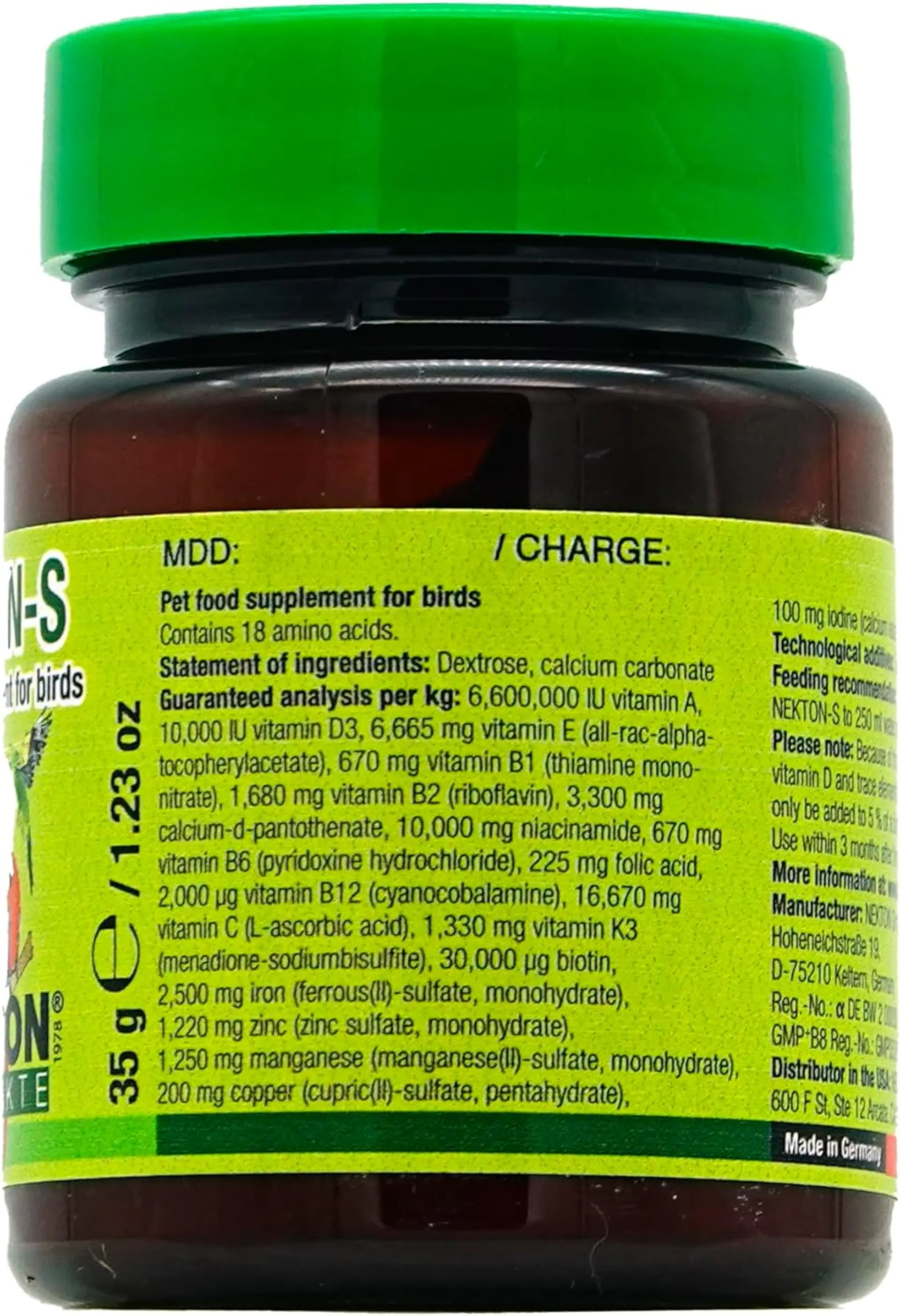 NEKTON-S Multivitamínico para Aves – 35 g 2
