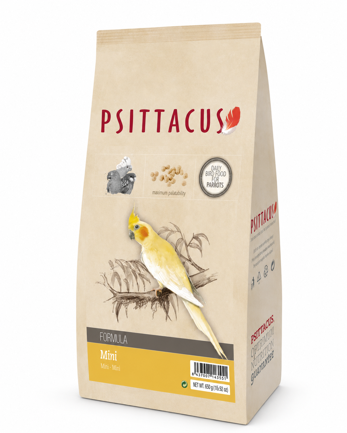 Psittacus Mini – Alimento Completo para Psitácidas