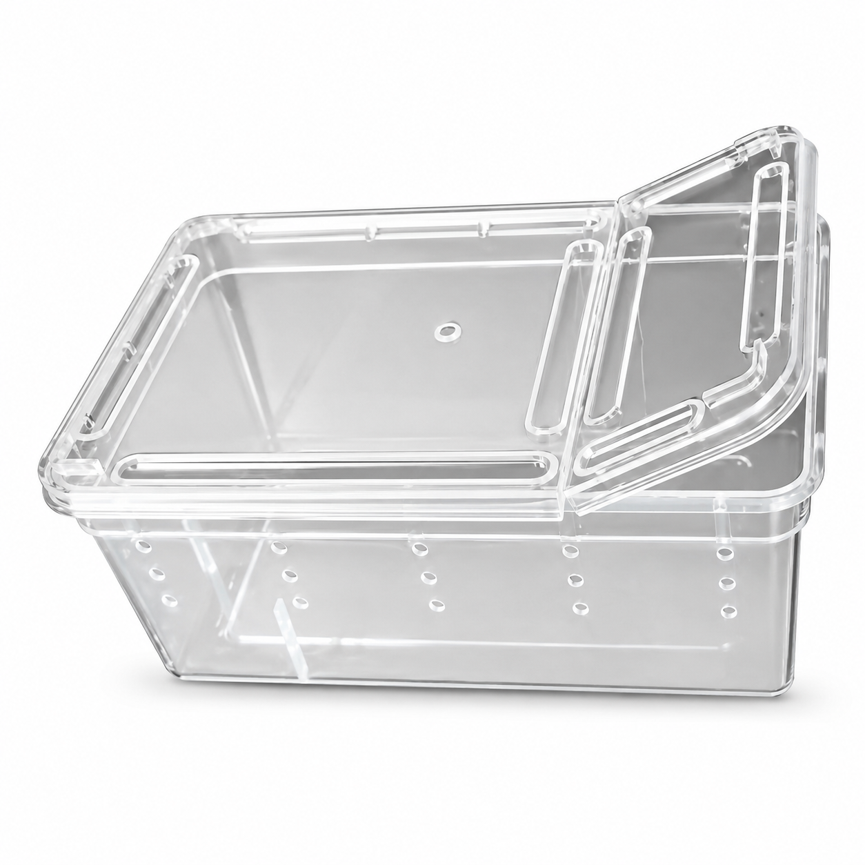 Caja plástica con ventilación y apertura doble H4