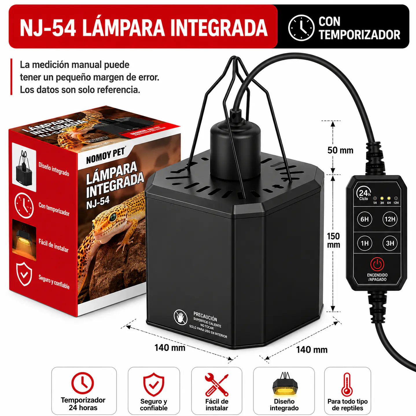 Lámpara Integrada con Temporizador NOMOY PET NJ-54 2