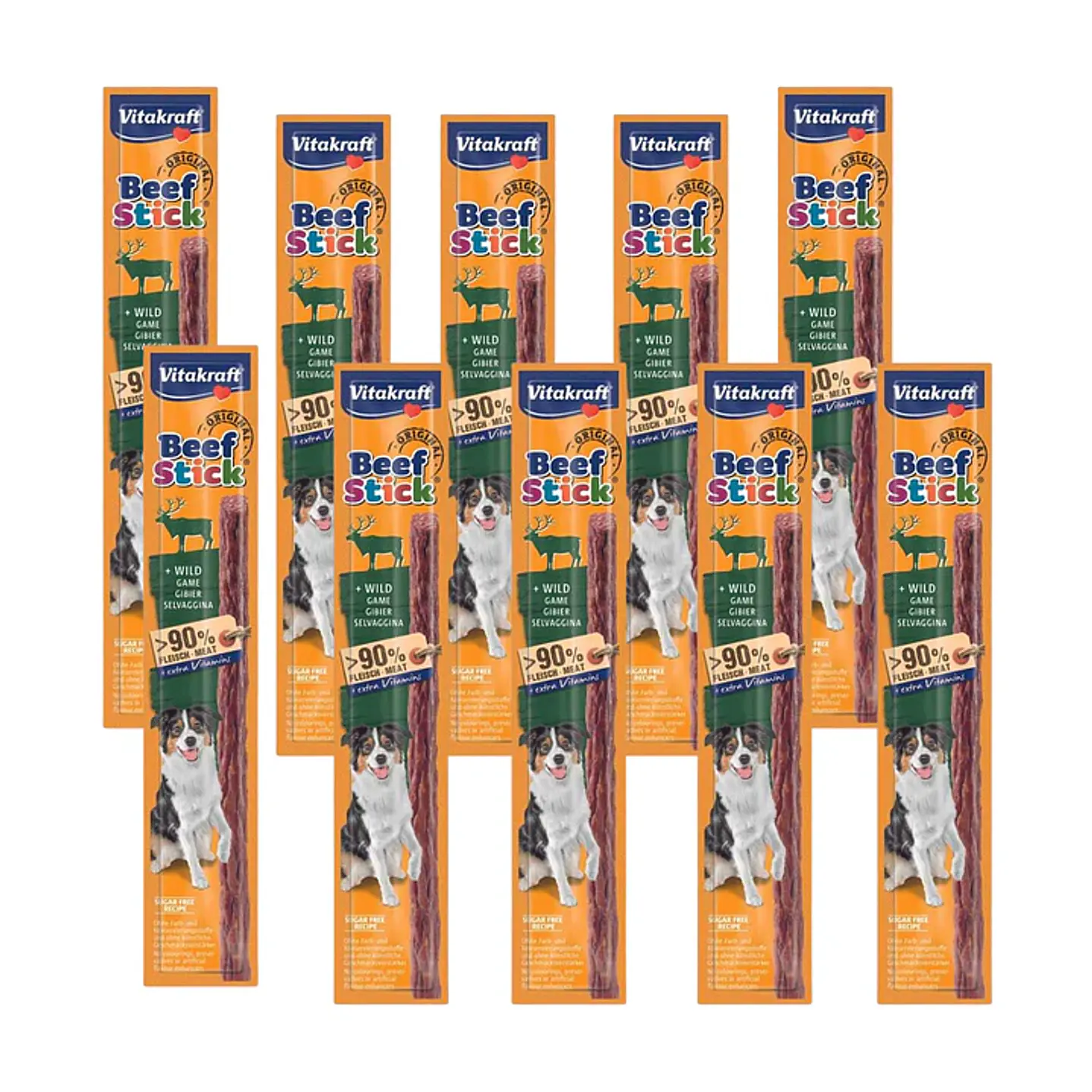 Golosina Premio Vitakraft Beef Stick Pack 10 Unidades 3