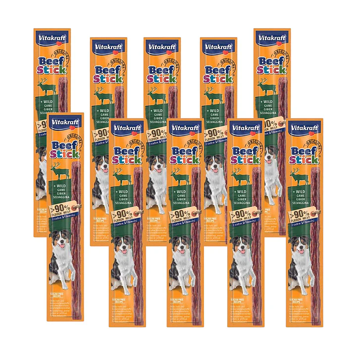 Golosina Premio Vitakraft Beef Stick Pack 10 Unidades 3