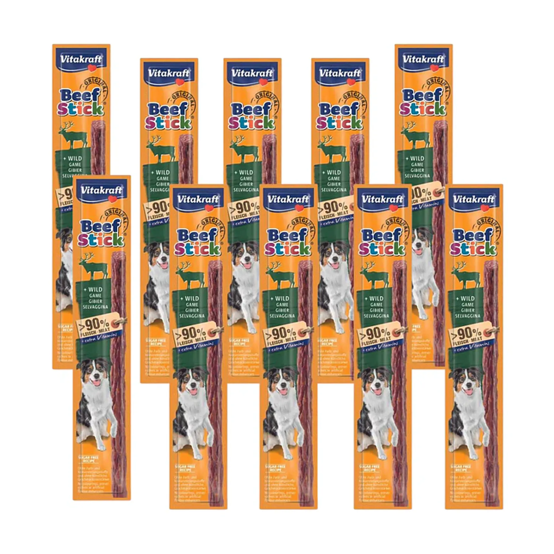 Golosina Premio Vitakraft Beef Stick Pack 10 Unidades 3